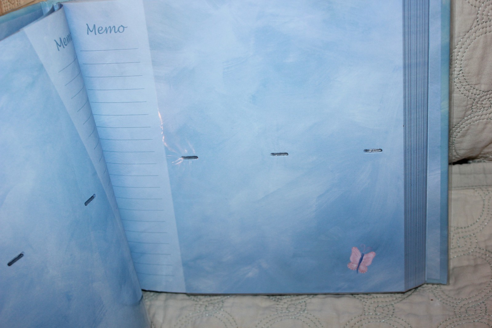 Blue Butterflies 200  4 x 6  Memories PhotoBook Album Cover 8 x 8 new