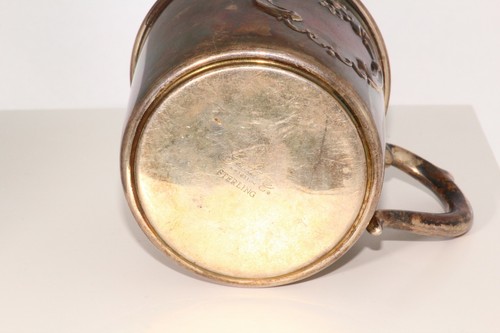 Gorham Sterling Baby Cup 925 Heart Baby Cup Vintage, Estate Sterling Cup