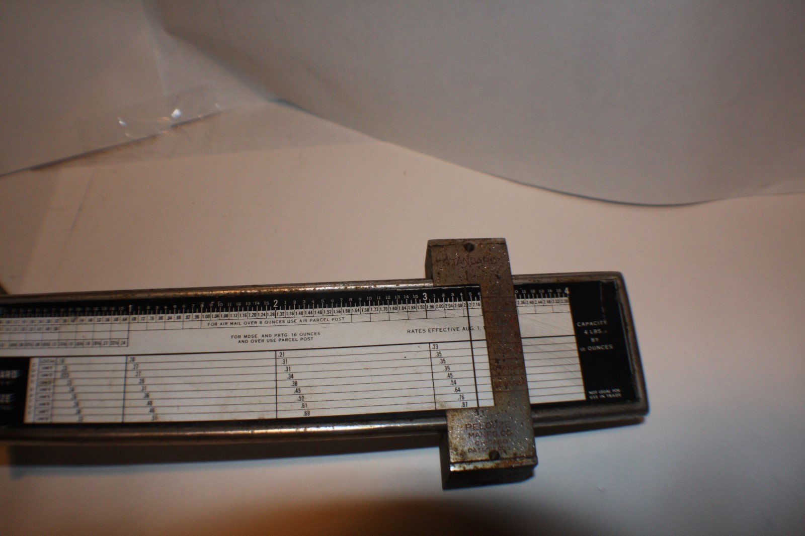 Antique Vintage Pelouze Cast Iron & Brass Balance Postal Scale, Chicago