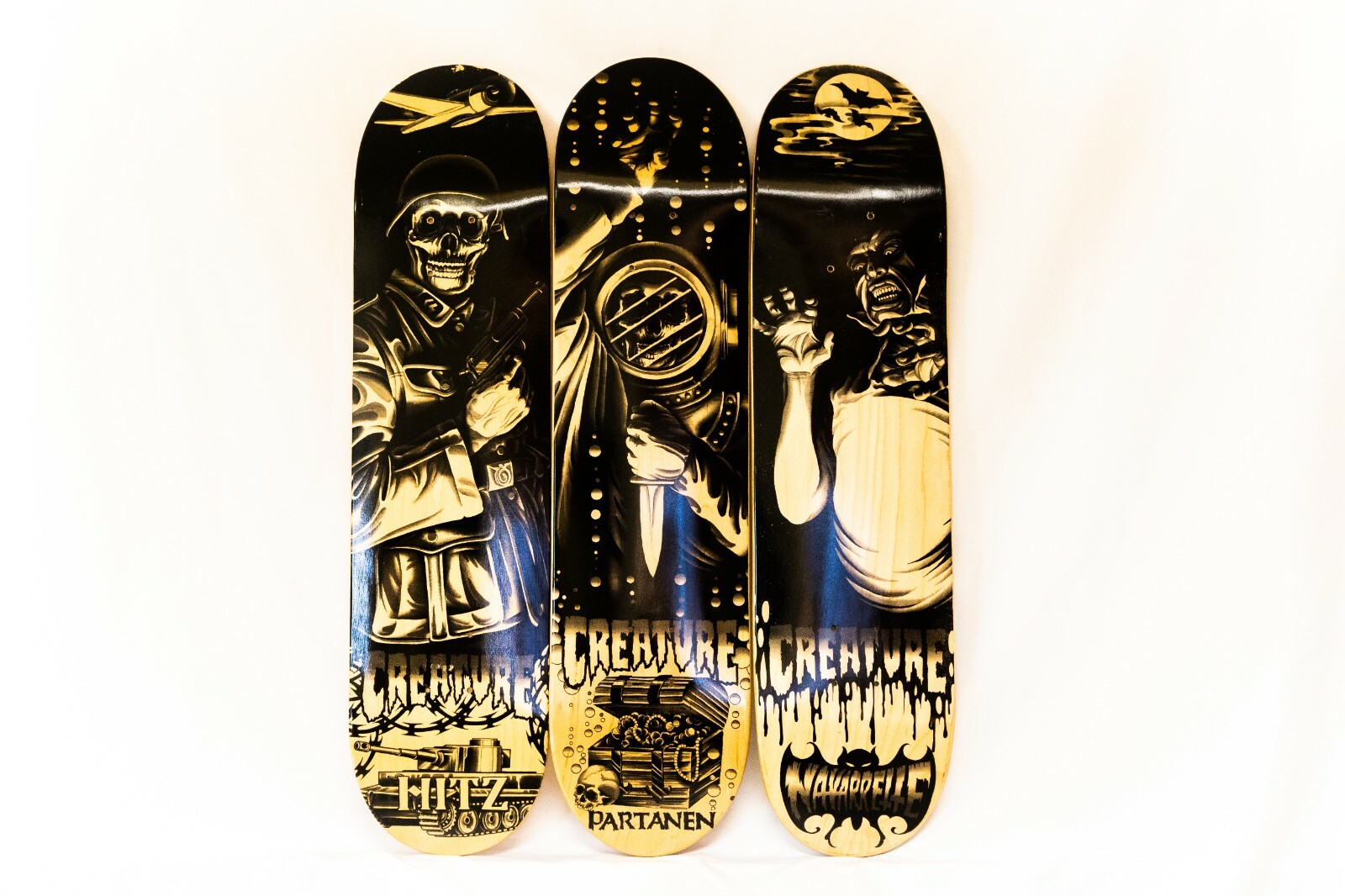 CREATURE SKATEBOARDS VILLAINS 3 PACK ULTRA RARE AND ONE OF A