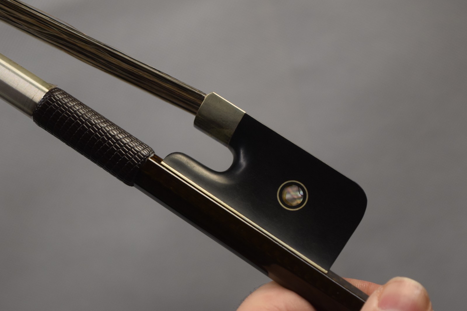 Finale Upright Bass Bow Brown Weave Pattern