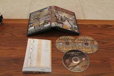 Sid Meier's Civilization IV PC Game Replacement disks 2 and 3 - No disk 1 CD-ROM