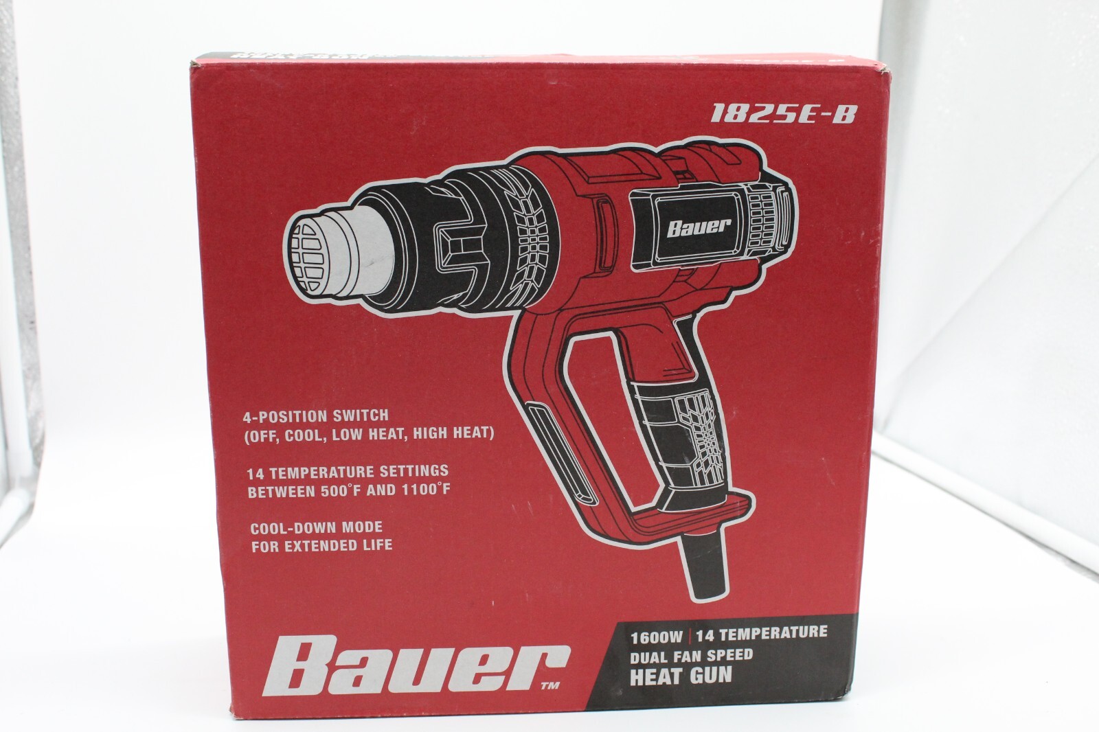 BAUER 1825EB Heavy Duty Heat Gun 12 Amp