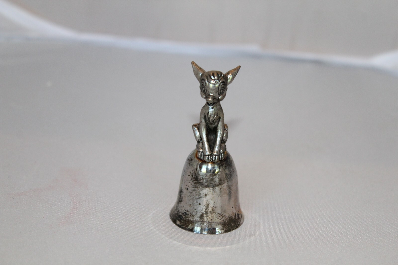 Disney - bell Antique Vintage Disney Bell Bambi Silver Marked NE Disney 2
