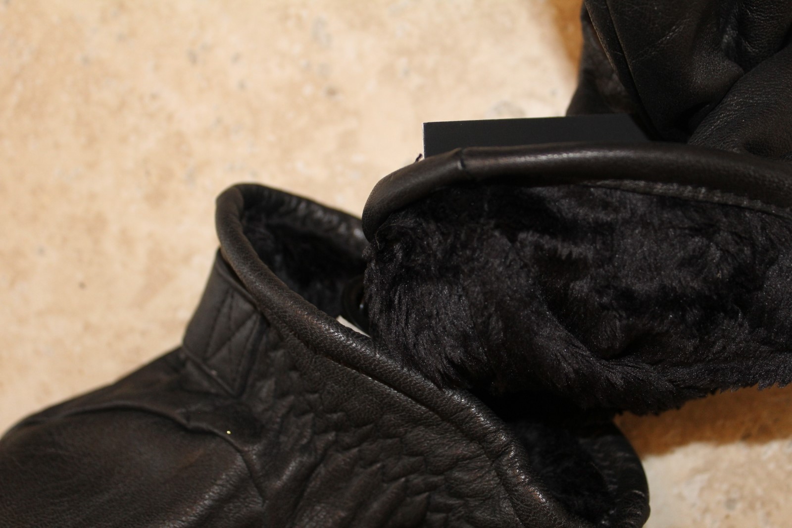 NWT Men's UGG AUSTRALIA RANDELL Leather Gloves BLACK XL