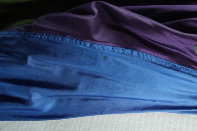 Vintage 1990's Nike Track Windbreaker Jacket XL XXL Purple Color Block Hip Hop