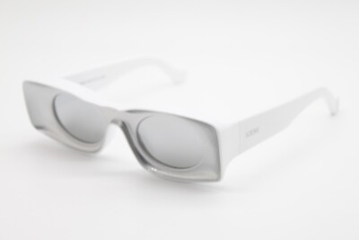 NEW LOEWE LW40033I 20C WHITE GREY GLITTER AUTHENTIC SUNGLASSES 49-23
