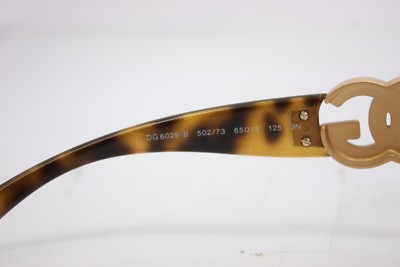 Pre-owned Dolce & Gabbana Dolce Gabbana Dg 6029b 502/73 Brown With Precious Stones Authentic Boxed 65mm