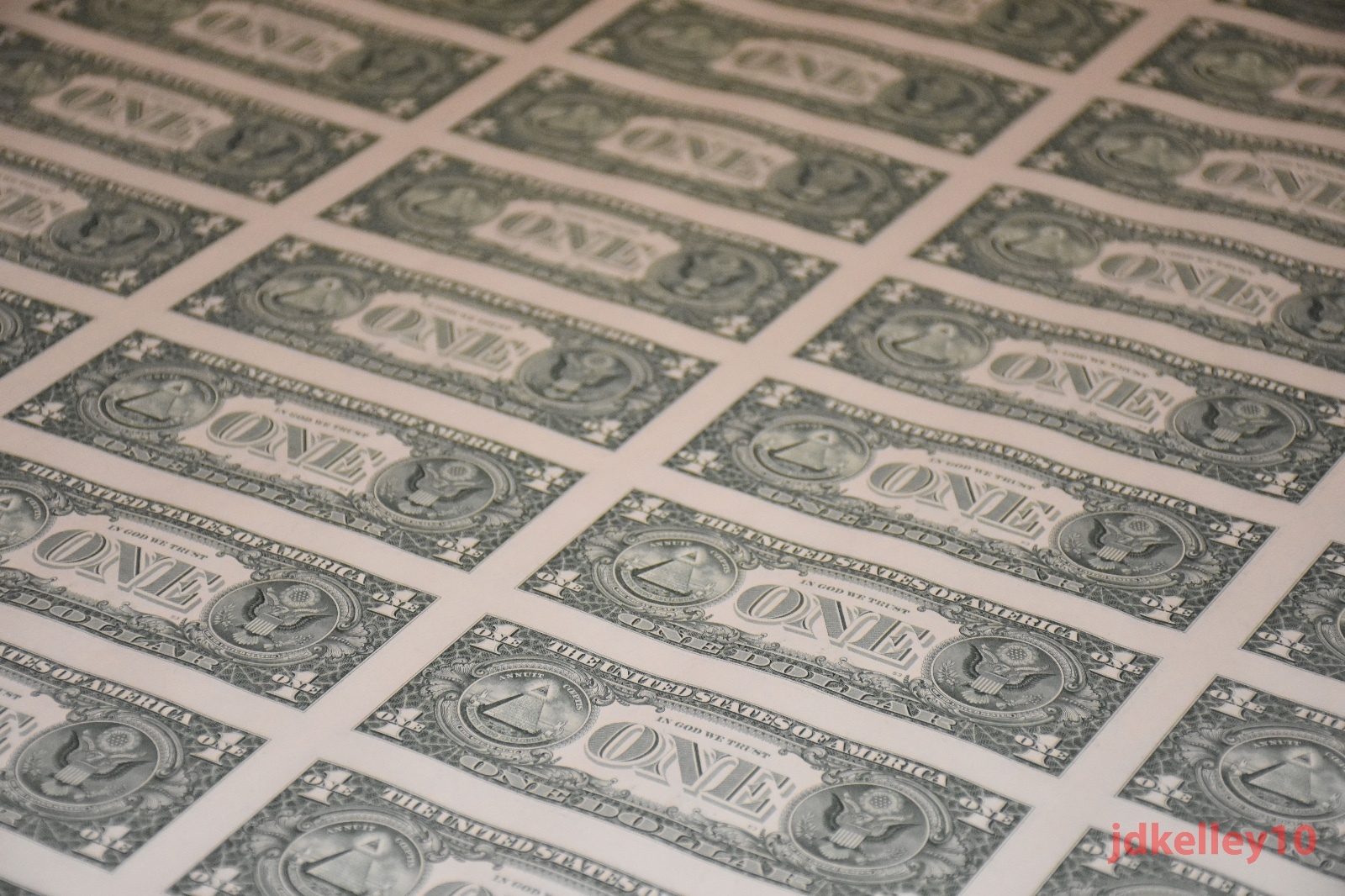 1 UNCUT SHEET 1x50 ONE DOLLAR BILLS 2017 UNITED STATES CURRE