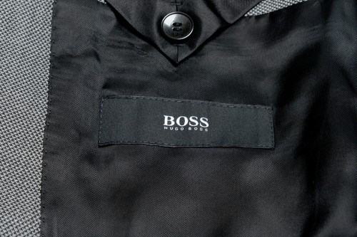 Pre-owned Hugo Boss "reyno4/wave2" Men's 100% Wool Extra Slim Gray Two Button Suit