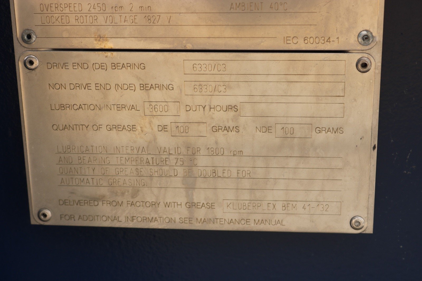 ABB AMK 500L4A BATYH WIND GENERATOR 1800KW OUTPUT