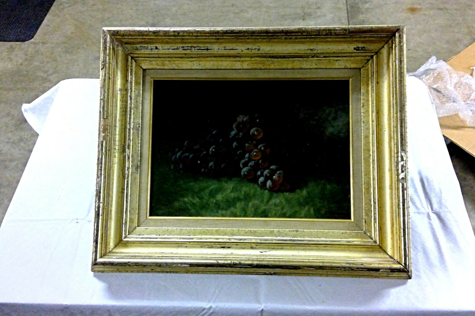 CARDUCIUS PLANTAGENET REAM OIL STILL LIFE PAINTING OF GRAPES **ORIGINAL******