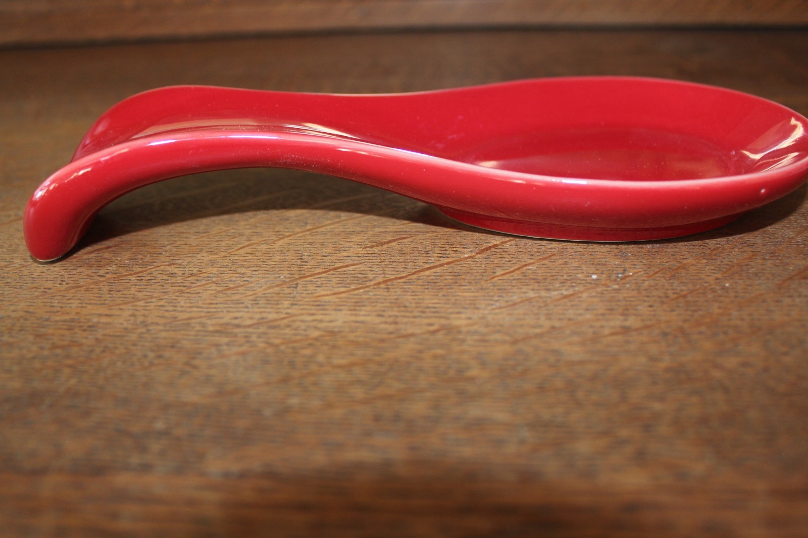 Red Ceramic Spoon Rest NEW #S31