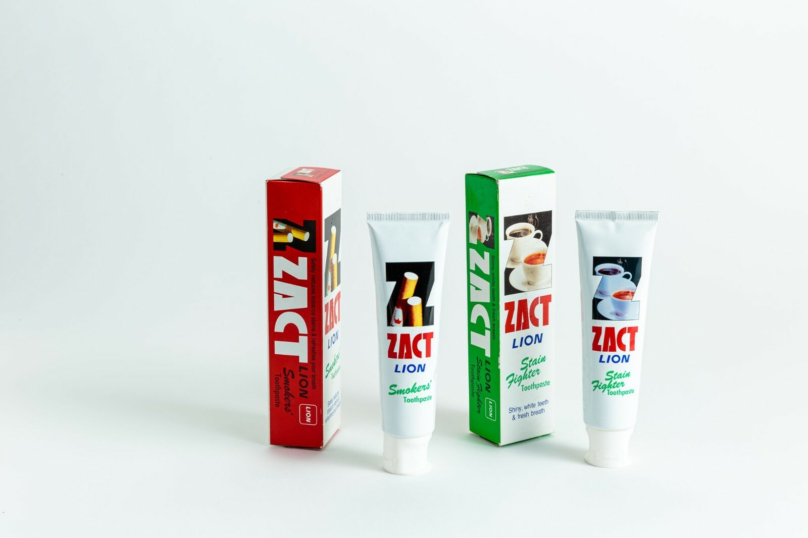 ️ 2x Lion ZACT Nicotine Stain Removal Toothpaste Smokers Relief