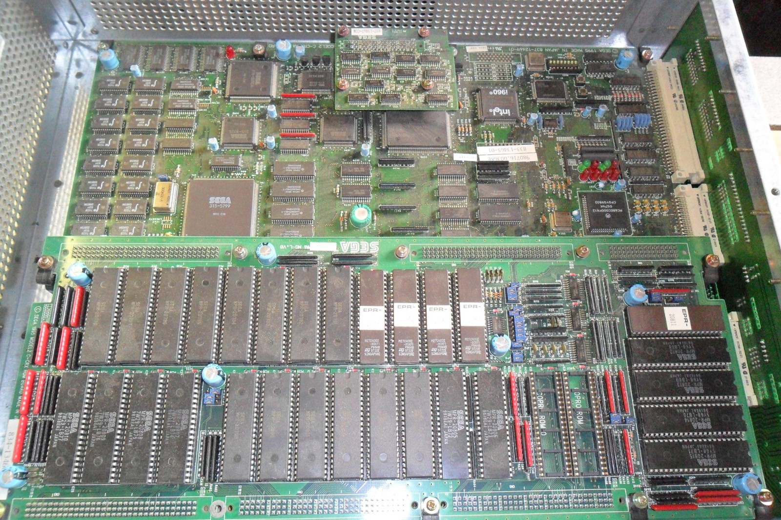 DYNAMITE COP, SEGA, ARCADE PCB BOARD, CAGE, COMPLETE SET UP, WORKING