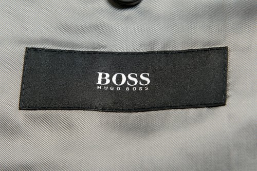 Pre-owned Hugo Boss Men's "johnstons5/lenon1" Regular Fit 100% Wool Plaid Two Button Suit In Gray