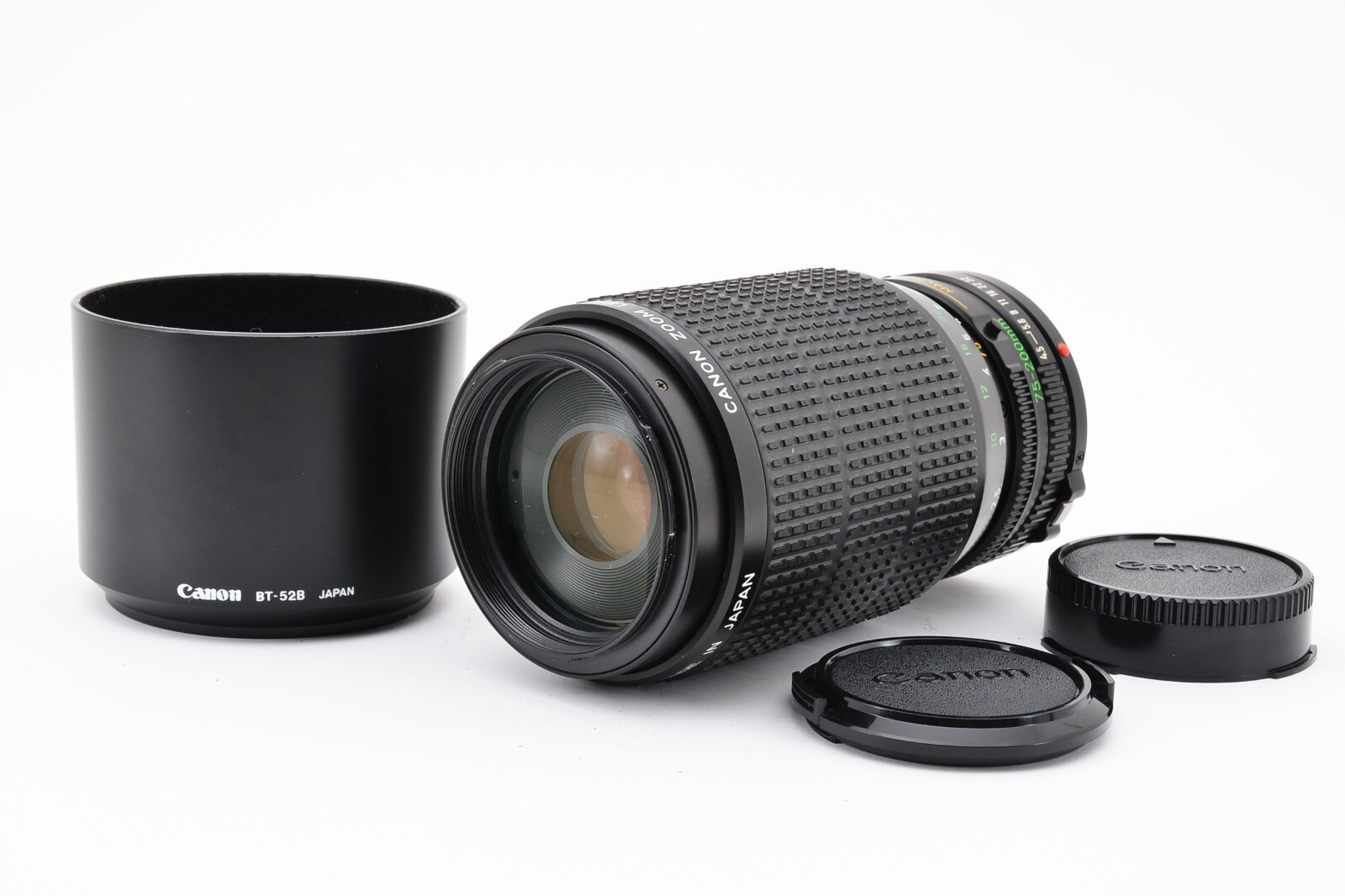 Canon New FD NFD 75-200mm f4.5 MF Zoom Lens 2/ hood From JAPAN
