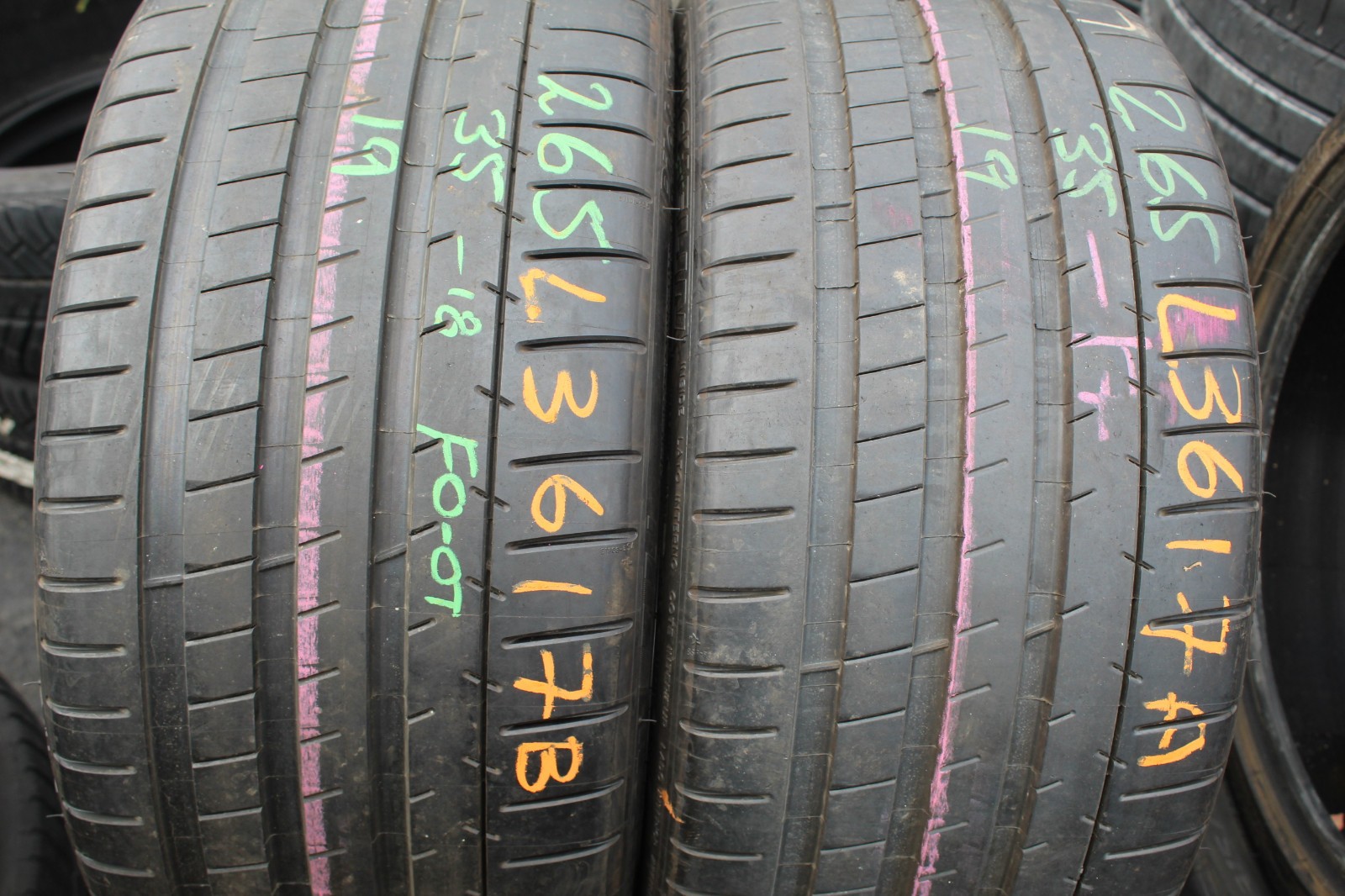 265 35 19 Michelin, Pilot SS, XL, N0, 98Y x2 A Pair 7.0mm (F1_tyres) FO L3617