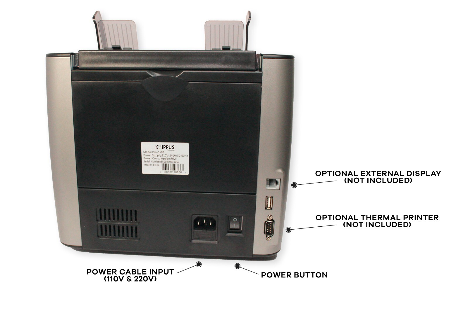 Money Bill Counter Machine Mixed Value Denomination Counting KHIPPUS Pro5500