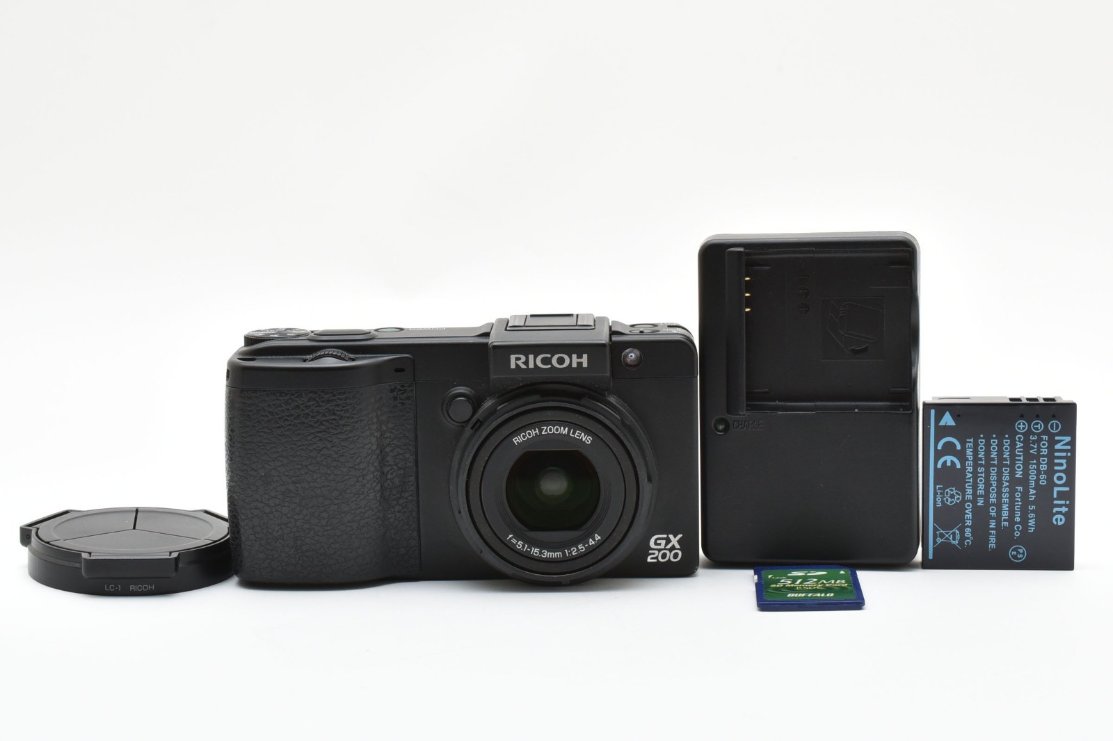 RICOH GX200 ブラック READ！ [Near MINT/SH3721]Ricoh GX200 12.1 MP Black Compact