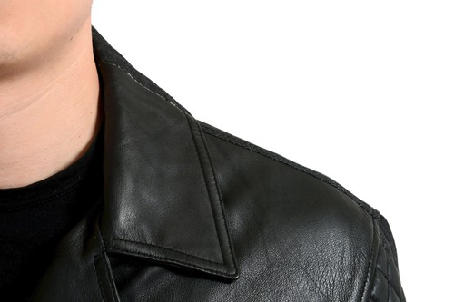 Pre-owned Versace Versus Men's Leather Zip Up Jacket Size 2xs Xs S M Xl In Multicolor