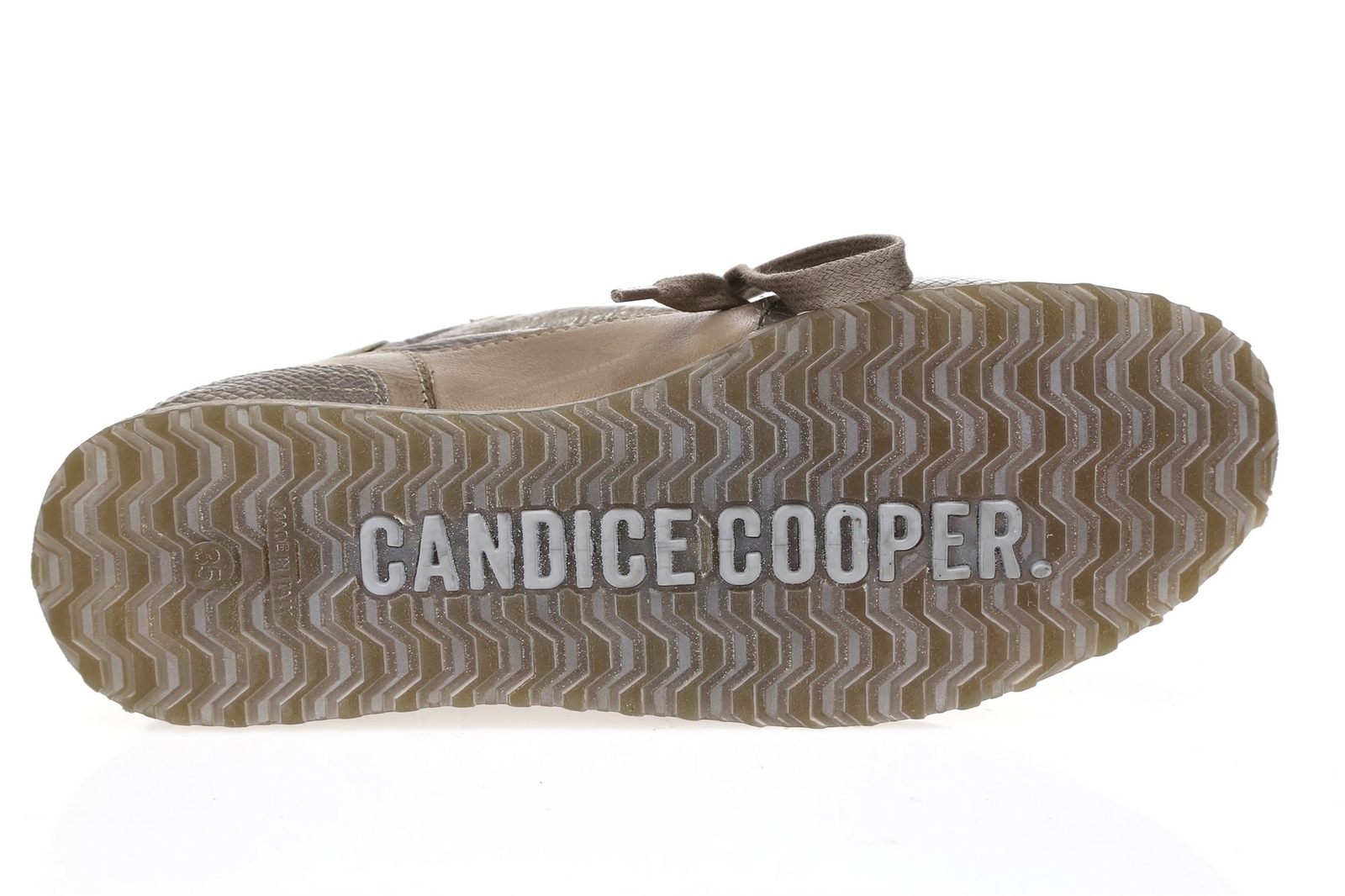 CANDICE COOPER Womens Brown & Rose Gold Lace Up Fashion Sneakers Shoes Size 35