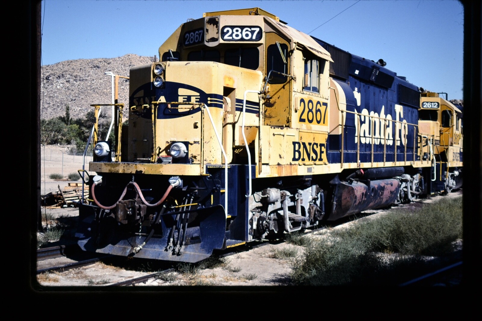 Railroad Slide - BNSF #2867 GP39-2 Locomotive Victorville