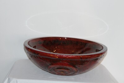 Modern Art Pottery Sink Bathroom Kitchen Sink Glazed Interior Red Color Designs