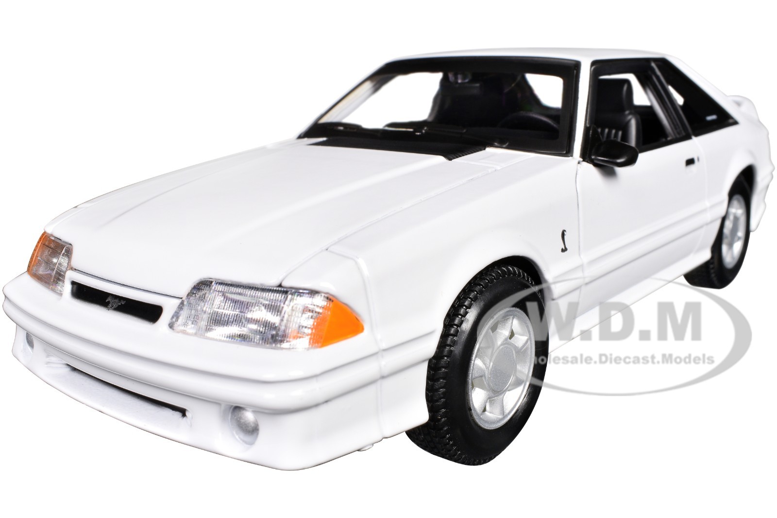 1993 FORD MUSTANG SVT COBRA WHITE 1/24 DIECAST MODEL CAR BY