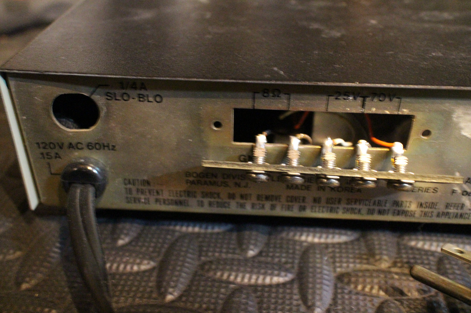 Bogen GA-6A Commercial Mic Audio Amplifier, bass guitar practice amp, mod modded