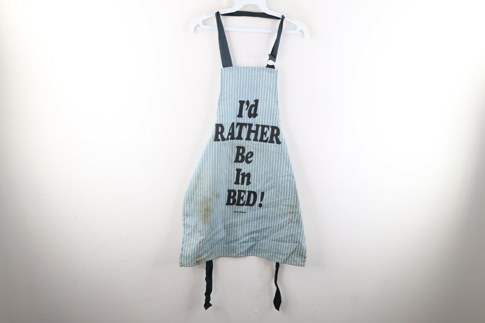 Vtg 70s Rockabilly Distressed I'd Rather Be In Bed Cooking Apr...