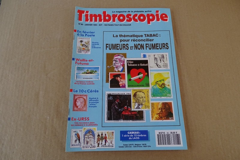 Timbroscopie NÂ° 98 â Janv 1993 â La ThÃ©Matique Tabac â Fumeurs Et Non Fumeurs