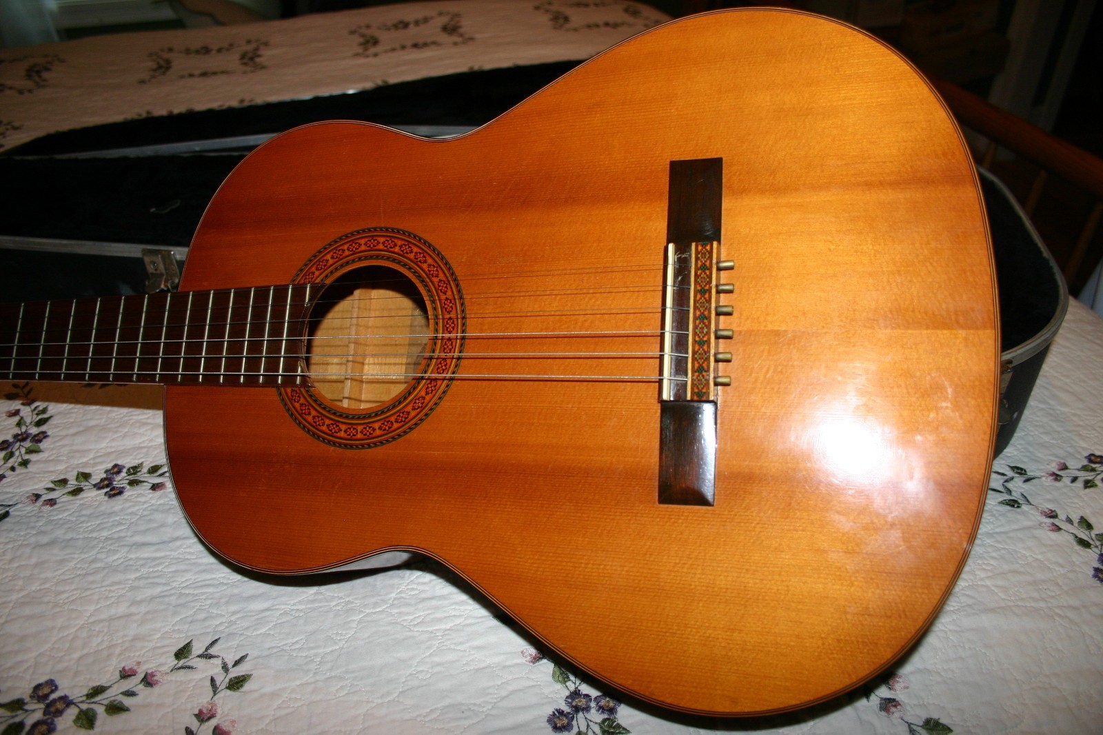 Vintage Yamaha G-60a Nippon Gakki Acoustic Guitar With Hard Case Made In Japan