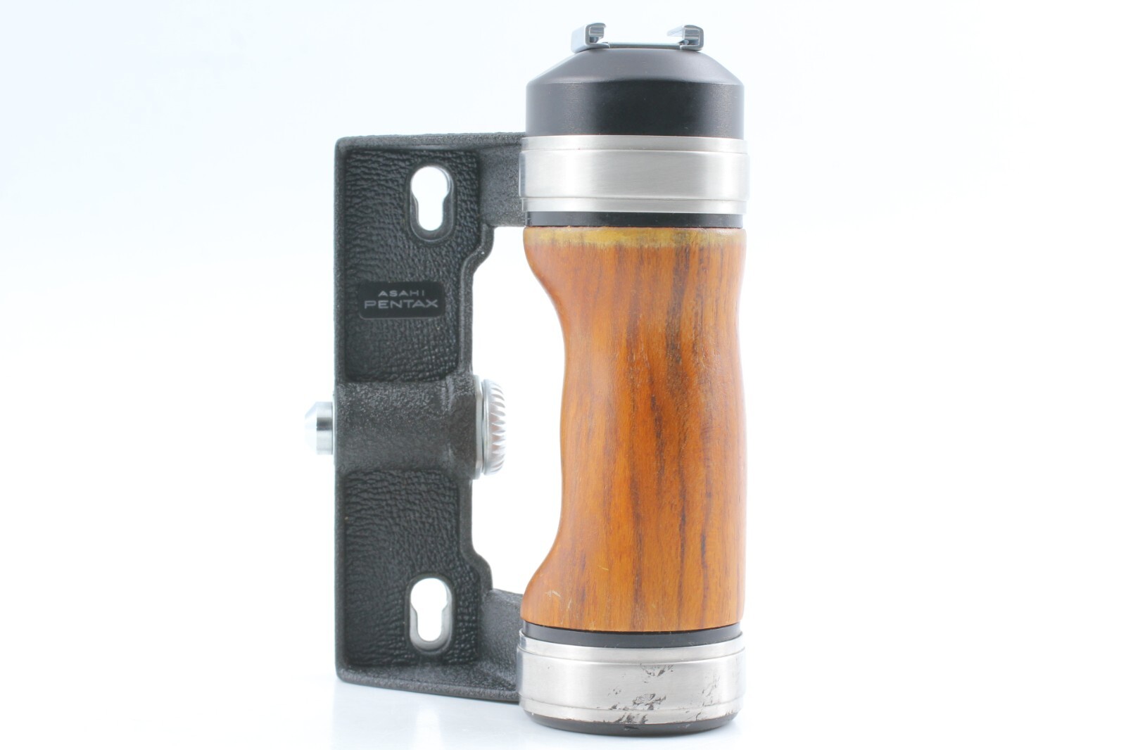 Pentax Wood Hand Grip ペンタックス 6x7 67 67II Pentax 67II 67 II 6x7 Left Hand Wooden Grip w/ Flash Shoe +