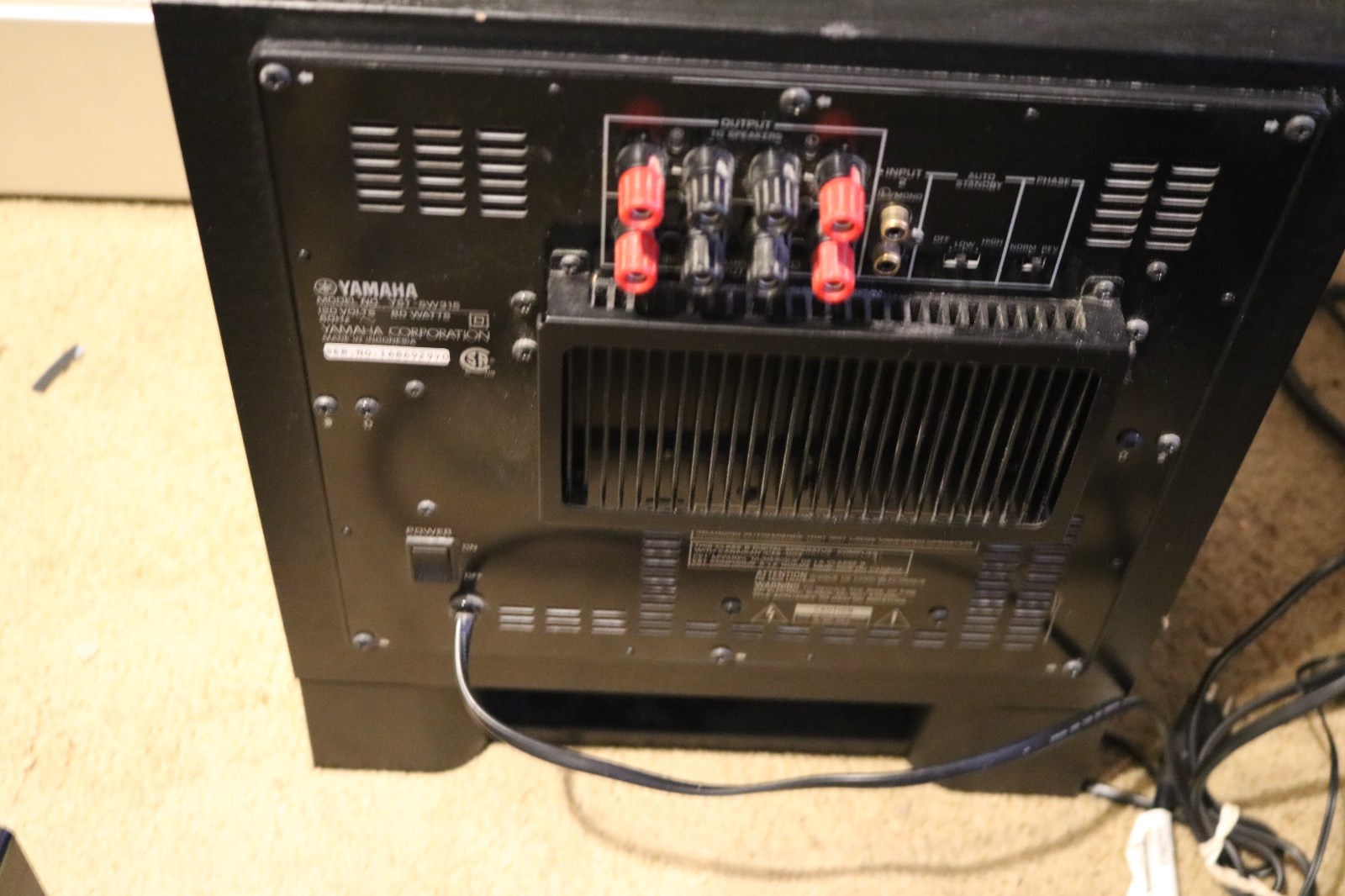 Yamaha Subwoofer YST-SW315 Works great