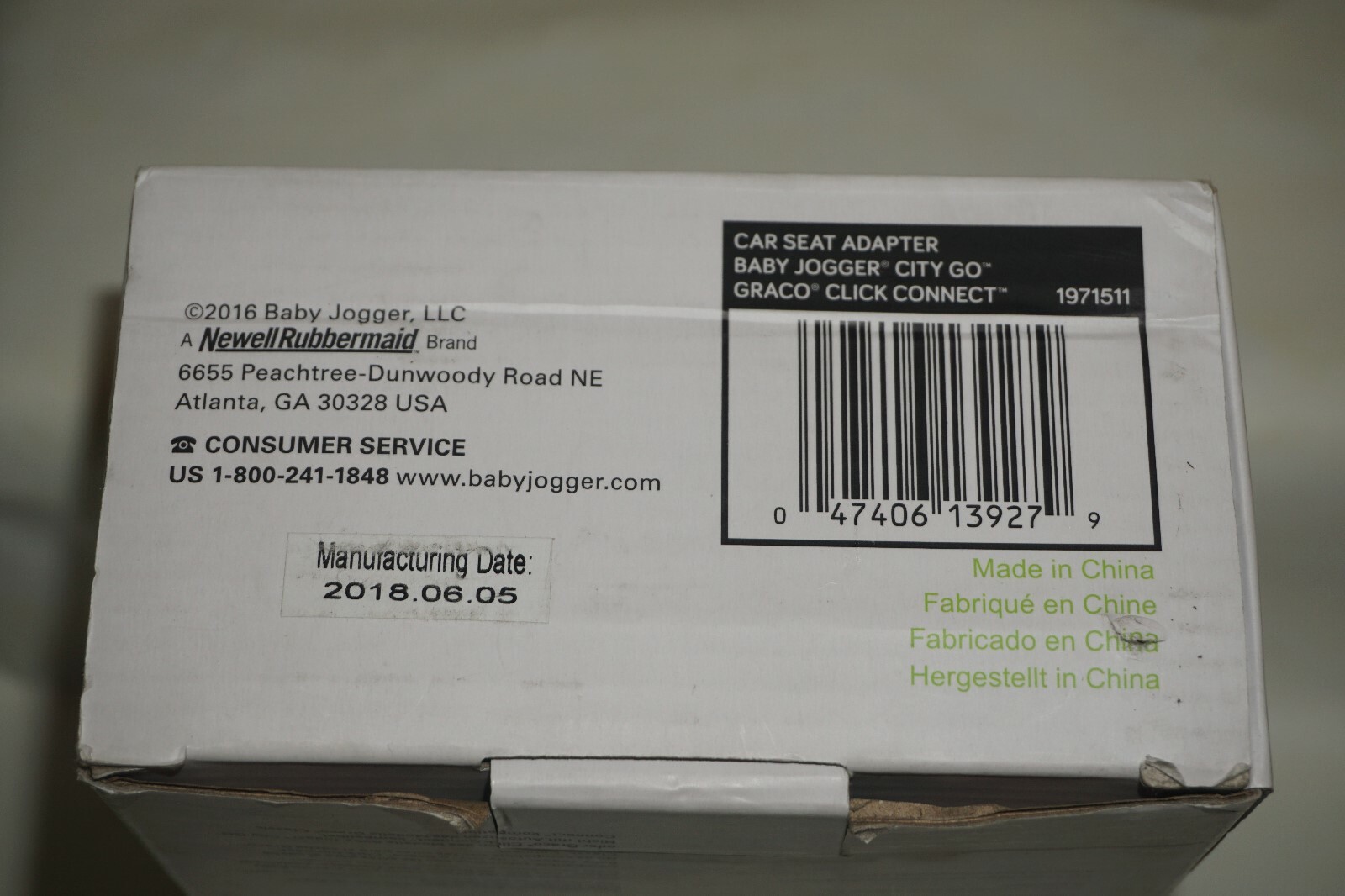 NEW Baby Jogger Single Stroller Car Seat Adapter - City Go - Graco Click Connect