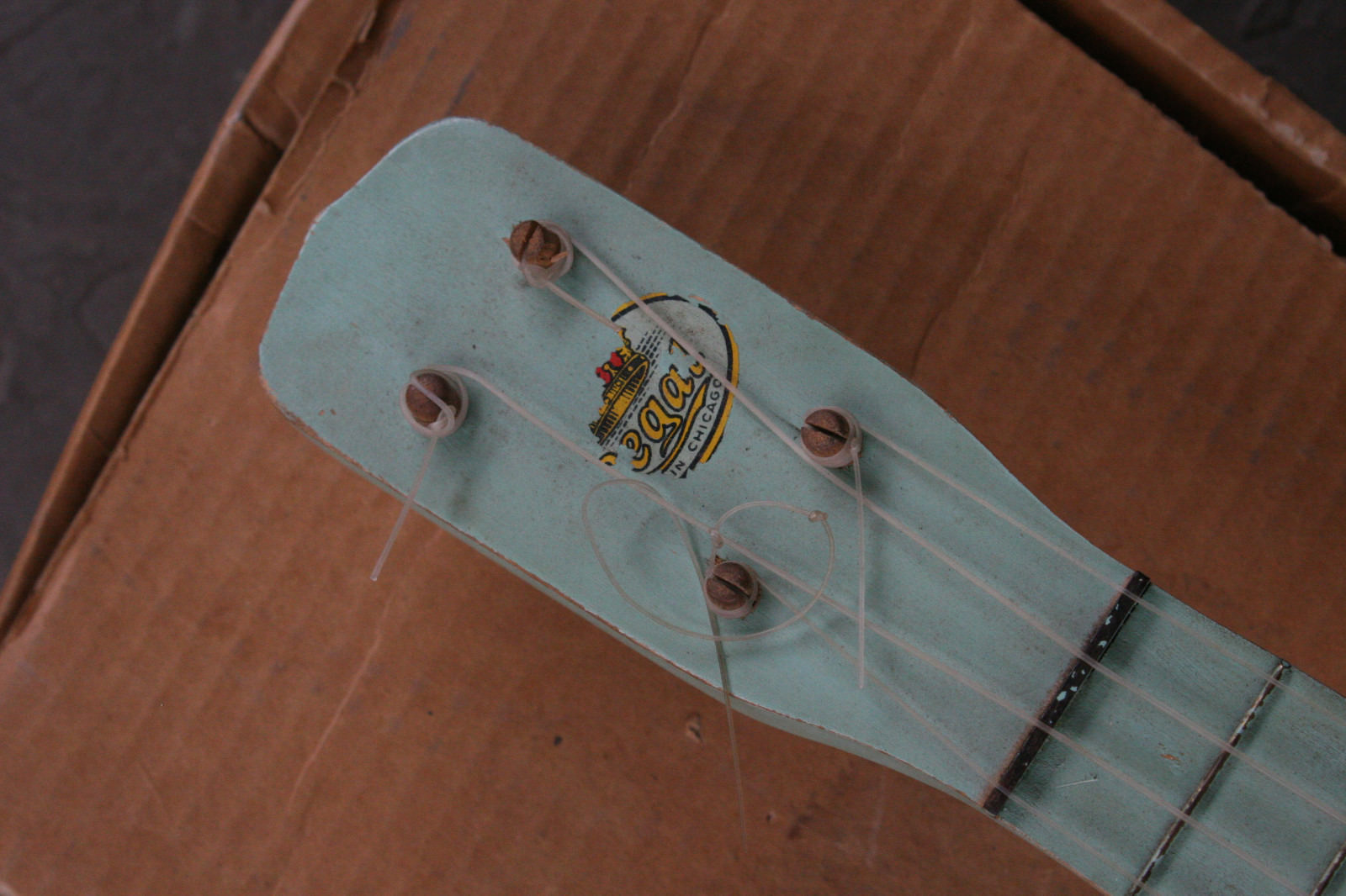 Vintage Regal Soprano Ukulele turquoise & white, .Rare!! Nautical theme! Cool!