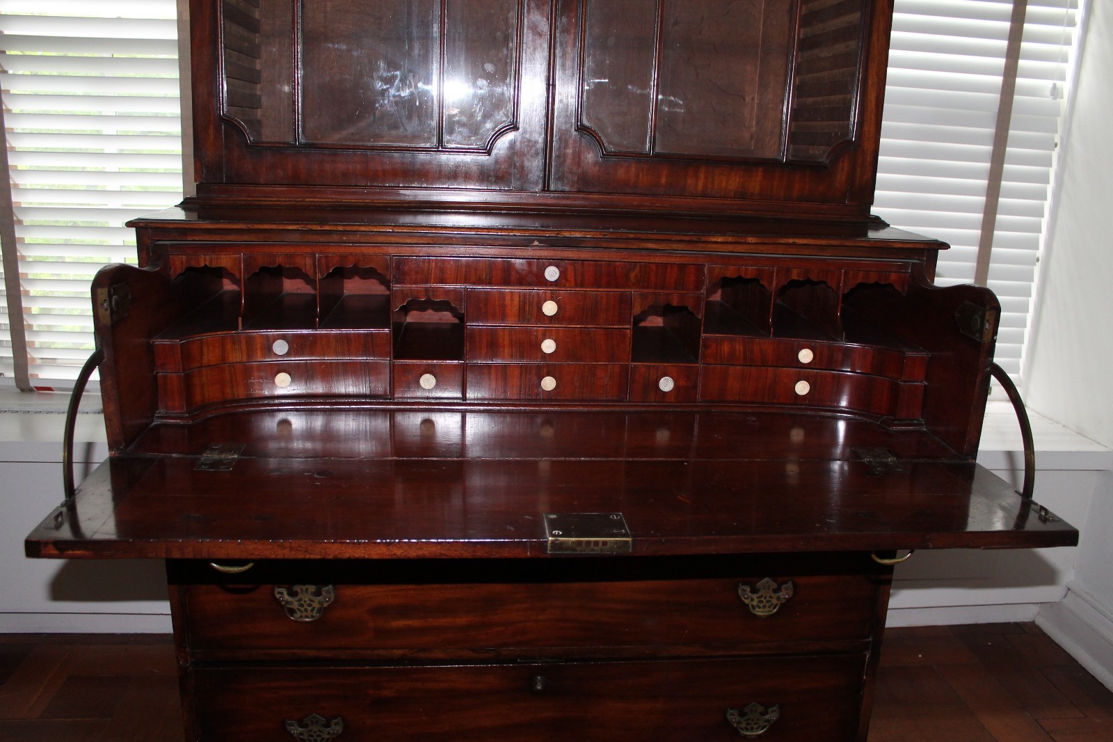 Late 18th Century Mahogany Secretary bookcase. Circa 1765