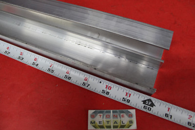 2 Pieces 1-1/2'' x 1'' x 1/8'' Wall 6061 T6 ALUMINUM CHANNEL 60'' long Mill Stock
