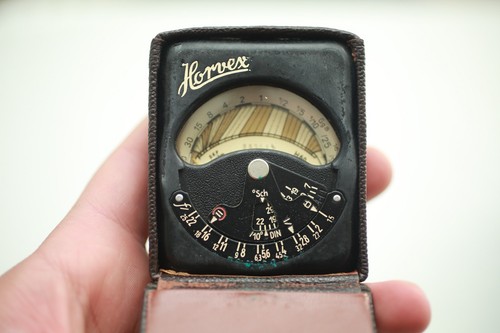 Vintage Antique Horvex H 60 Light Meter Germany With Orig Box Leather Case Tucht