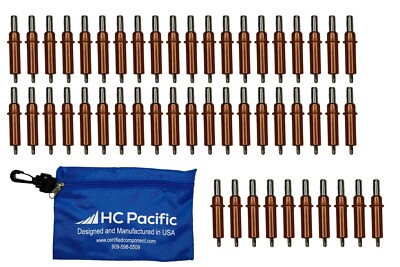 50 each C1/8 Cleco Fasteners & Pouch (Drill Size #30, Grip 0-1/4'') Made in USA 