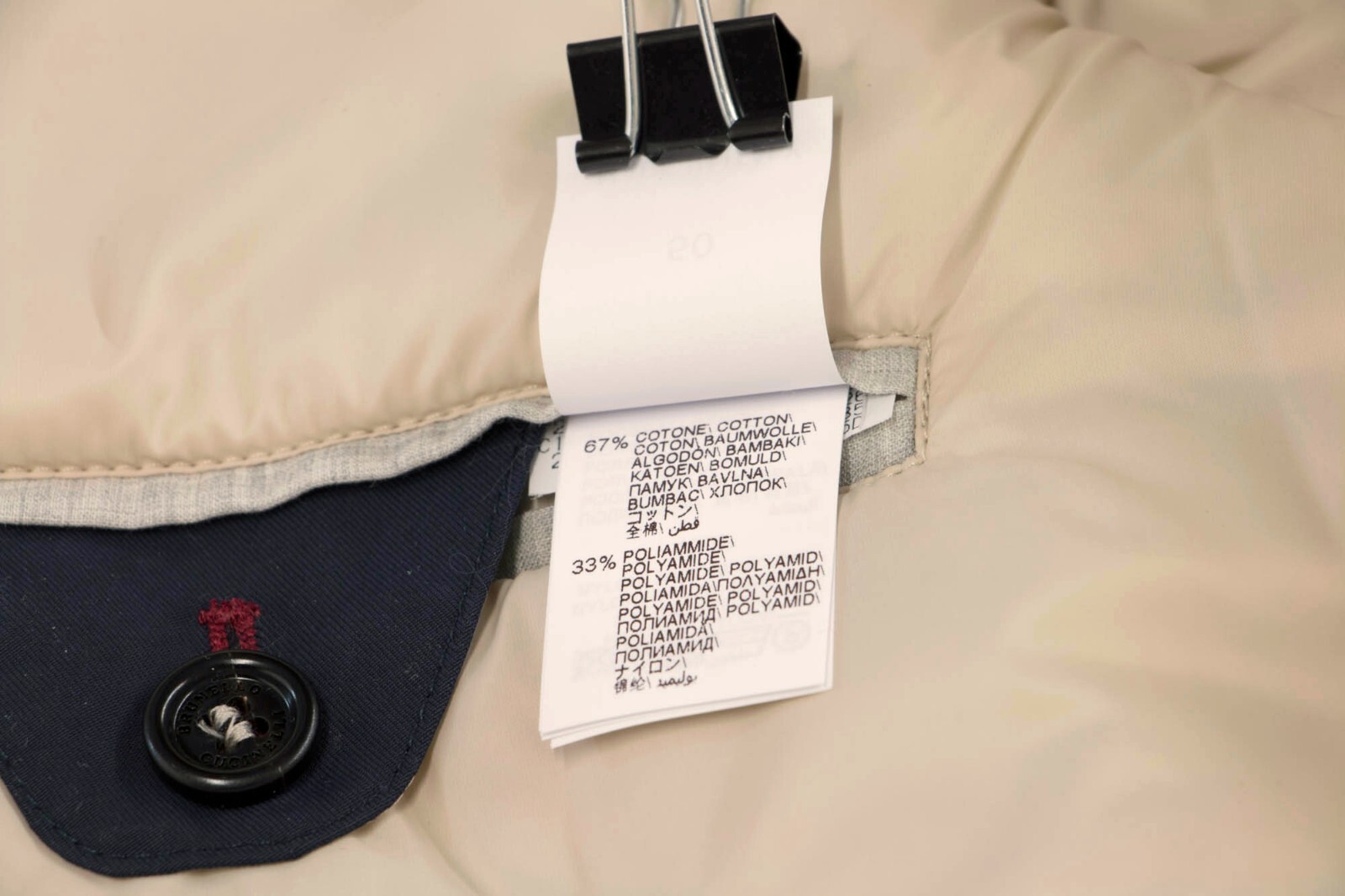 Pre-owned Brunello Cucinelli $4695  Men's Puffer Rain Overcoat With Logo Buttons A242 In Blue