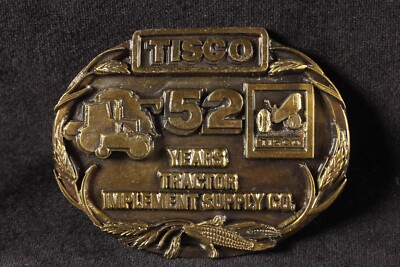 TISCO Belt Buckle 52 Years Tractor Implement Supply Co 1937-1988 Lim Ed Series I