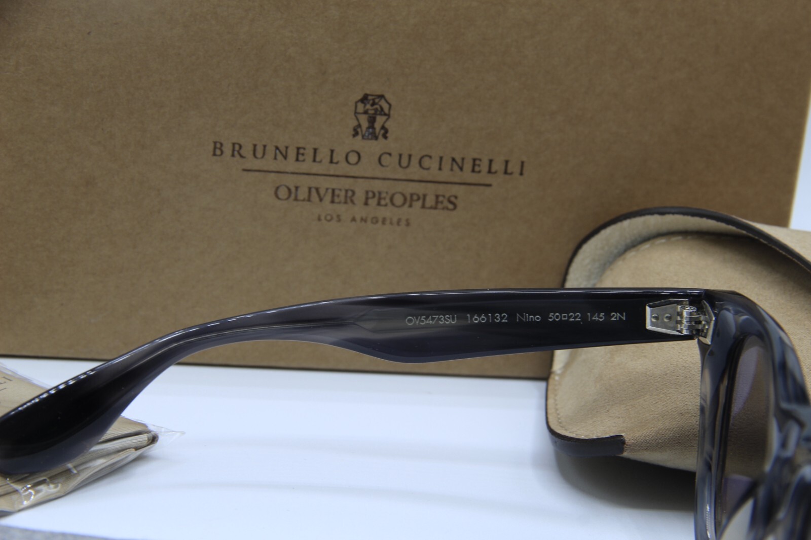 Pre-owned Oliver Peoples Ov 5473su 166132 Nino Grey Authentic Frames Sunglasses 50-22 In Gray