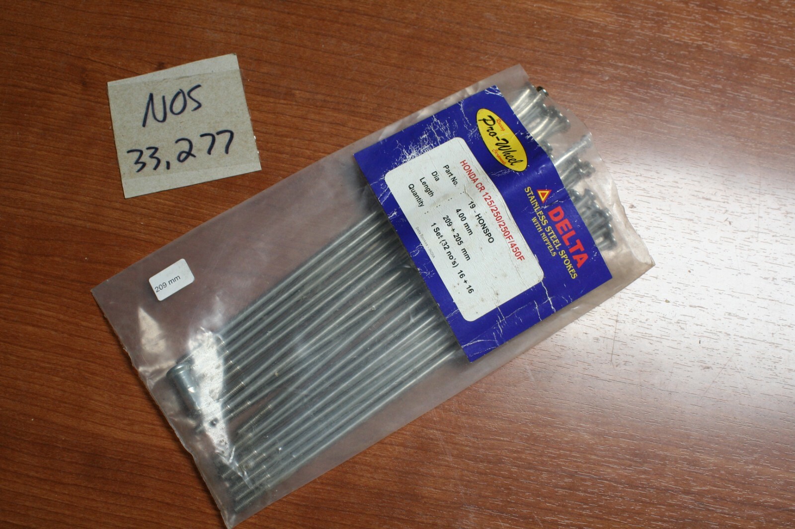 Pro-wheel 19-Honspo Stainless Spoke Kit opened bag Missing