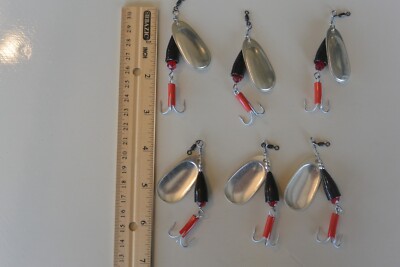 (6) Custom Steelhead Salmon Spinners Lure- Improved #4 Blue Fox Design 1/2oz
