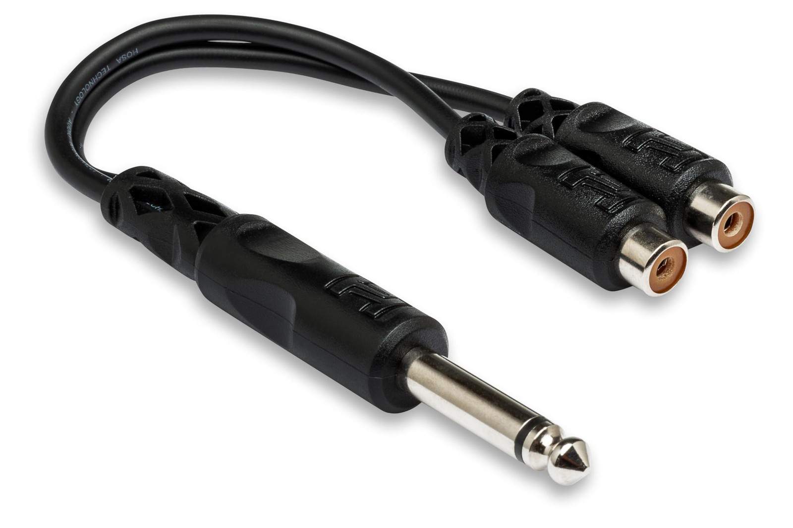 Hosa YPR-103 1/4" TS to Dual RCAF Y Cable