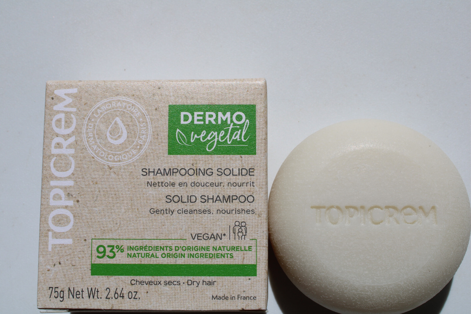 Topicrem DERMOVEGETAL Solid Shampoo 75g Topicrem DERMOVEGETAL Solid Shampoo 75g