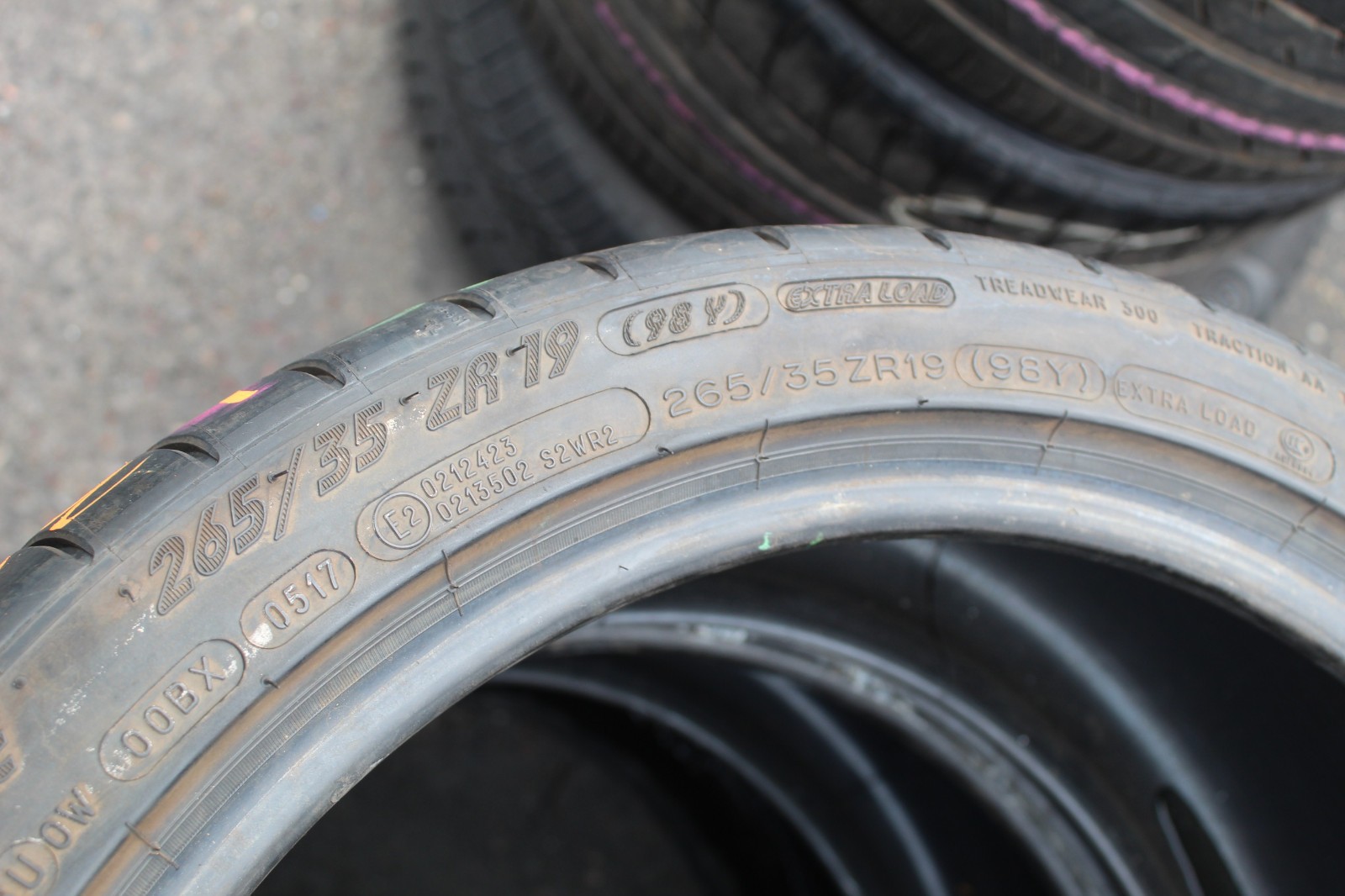 265 35 19 Michelin, Pilot SS, XL, N0, 98Y x2 A Pair 7.0mm (F1_tyres) FO L3617