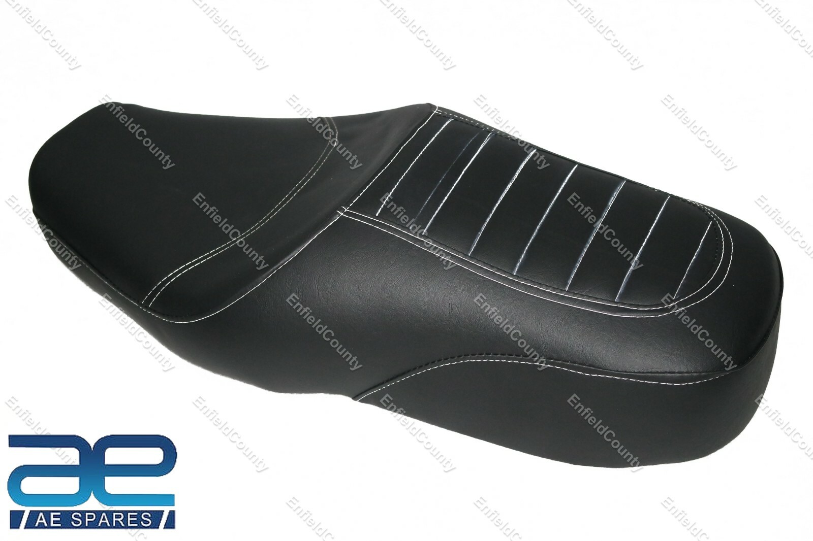 Fits For Royal Enfield Interceptor 650cc Cushioned Dual Seat White Thread 